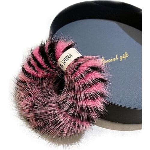 2019 Hot Leather Hair Accessories Mink Hair Accessories Noble Elastic Band Ring Headband Support