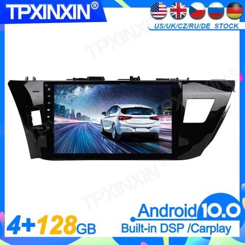 4G+128GB Android 10 For Toyota Corolla 2014-2015 Head Unit Car Multimedia Player Auto Radio Tape Recorder GPS Navigation DSP IPS