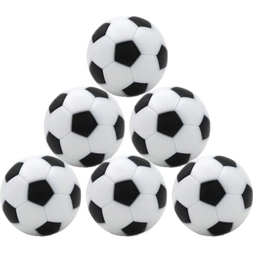 6PCS 32mm Small Socer Ball Mini Table Football Balls Black White Socer Ball for Entertainment