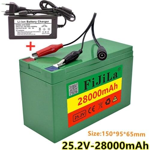 6s3p 24V 28.0Ah 18650 Battery Lithium Battery 25.2V 28000mAh Electric Bicycle Moped /Electric/Li ion Battery Pack with charger