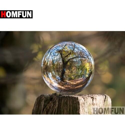 HOMFUN Full Square/Round Drill 5D DIY Diamond Painting "Crystal landscape" Embroidery Cross Stitch 5D Home Decor Gift A16238