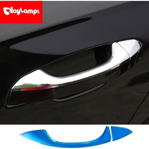 Car Styling For Audi A6 2019 Outer Door Bowl And Handle Protective Stickers Covers panel Trim stainless steel auto Accessories