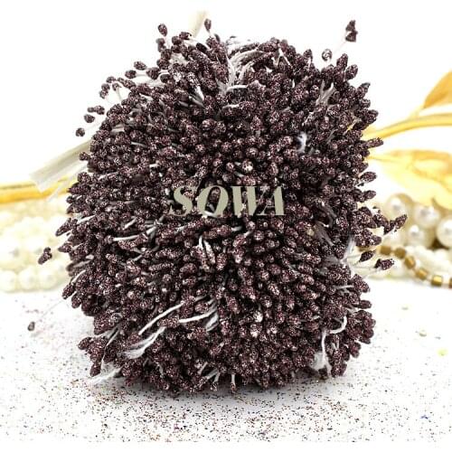 Free Shipping 3mm Brown Floral Glitter Stamen Pistil (800pcs/Lot) Cake Decorating Craft DIY Wholesale and retail