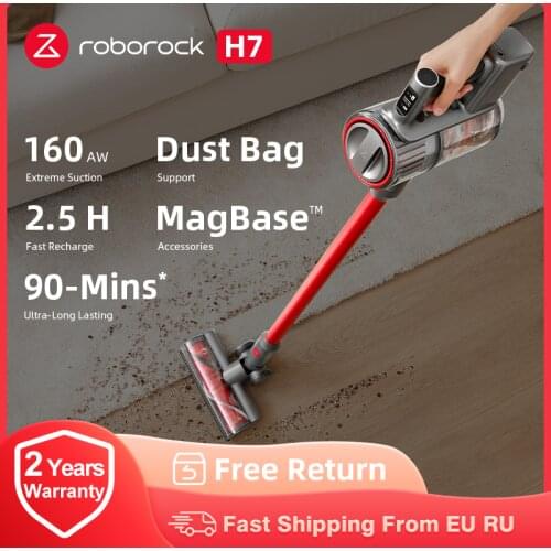 New Arrival Roborock H7 Handheld Cordless Vacuum Cleaner Wireless Aspirator OLED Display 160AW Floor Carpet Sweep Cyclone Filter