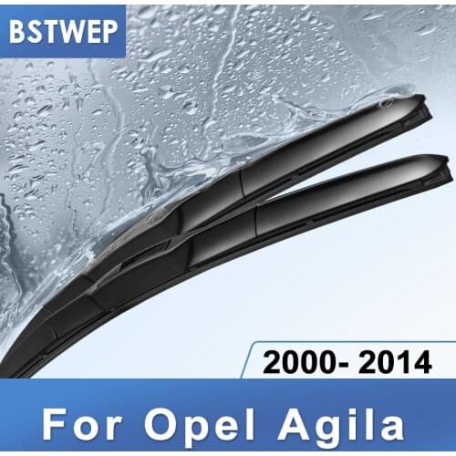 BSTWEP Hybrid Wiper Blades for Opel Agila Fit Hook Arms