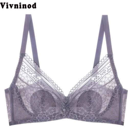 Sexy Lingerie Lace Push Up Bra Transparent Big Size Bralette Plus Size Wireless Ultrathin Brassiere New Bras For Women Underwear
