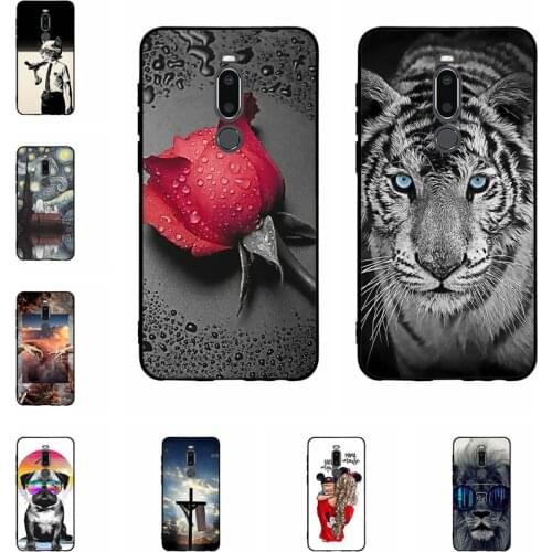 Phone Case For Meizu M8 Case Cute Silicone Black Soft TPU Protector Back Cover For Meizu V8 Pro Bumper For Meizu M 8 Cat Animal