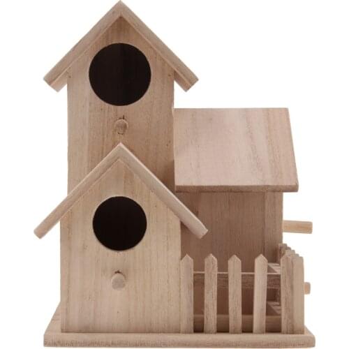 Bird house outdoor garden patio wood bird house garden wood bird house