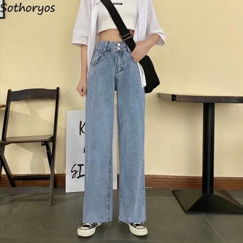 High Waist Jeans Women Plus Size S-5XL Loose Draped Mopping Denim Straight Trousers Female Simple Autumn Harajuku Vintage Casual