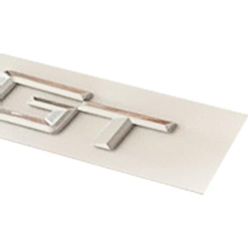 Letter Number Emblem for BMW GT Trunk Model Name Badge Car Styling Refitting Sticker Chrome Silver