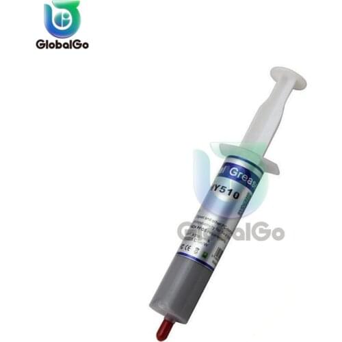 2pcs/Lot HY510 30g Universal Thermal Grease Silver CPU Chip Heatsink Paste Syringe Thermal Grease For VGA CPU LED