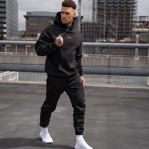 Mens Sets Autumn New Mens Sportswear Trousers + jacket fitness Cotton Men Suit Jogger Casual Streetwear Fashion Mens clothing