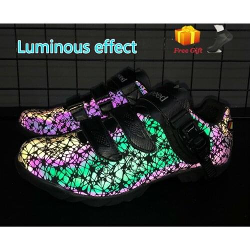 Fashion Luminous Cycling Shoes MTB Outdoor Non-Slip Bicycle Sneakers Professional Self-Locking Mountain Bike Sport Shoes 2020
