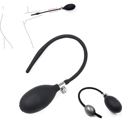 Mens Inflatable Urethral Catheter Sounds Penis Plug Inflate Urethral Penis Dilators Chastity Masturbator Adult Sex Toys For Men