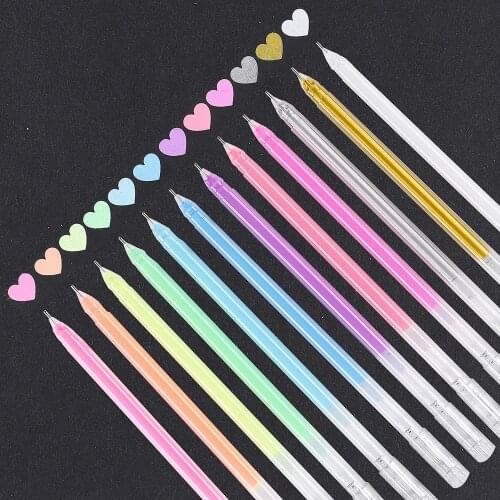 12 Color High Light Fluorescent Pen Set Small Fresh Paper Cut Cartoon Logo Cute And Colorful For School Stationery Gifts