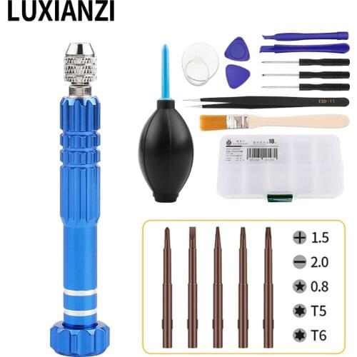 LUXIANZI 15pcs Screwdriver Set For Phone Watch Tablet PC Opening Pry Disassembly Tool 10in1 Mini Precision Screw driver Bit Kit