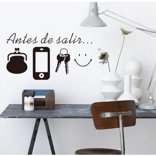 Antes de salis Wall Stickers DIY Removable Art Vinyl Family Quote Wall Sticker Decorating DIY Family Art Customize