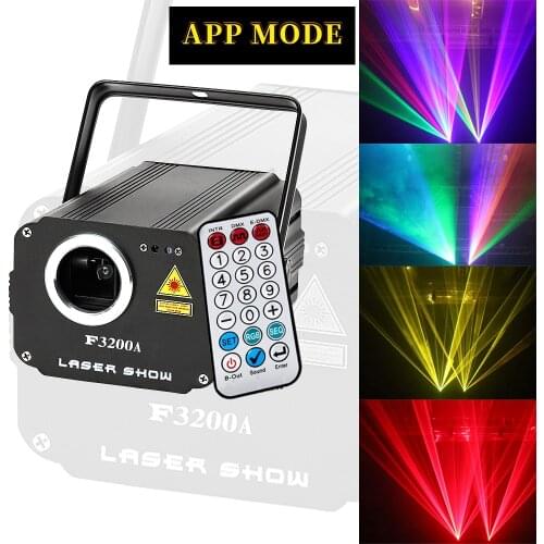2021 Newest 2W Remote APP DJ Laser Light Disco Stage lighting Wedding Birthday Party Remote Projector
