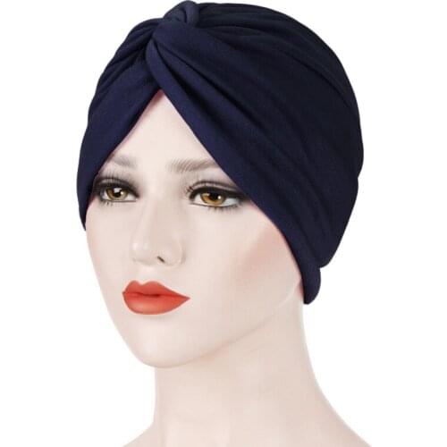 New style headscarf womens hat solid color lotus leaf COTTON HAT solid color good-looking popular