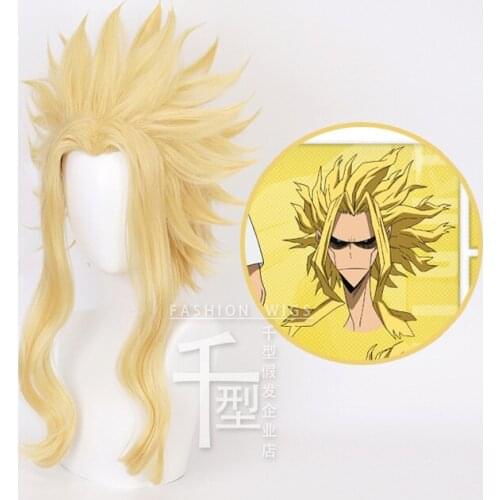 Anime My Hero Academia All Might Cosplay Wig Yagi Toshinori Boku no Hero Academia Cosplay Wigs + Wig Cap