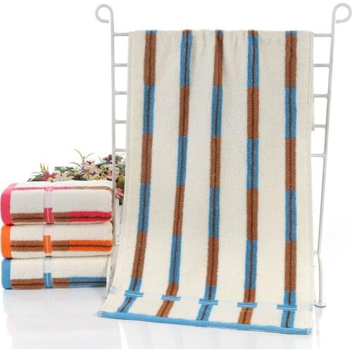 Drop Shipping New Arrival Soft Cotton Striped Face Towels For Adults Absorbent Terry Luxury Hand Adult men women Towels