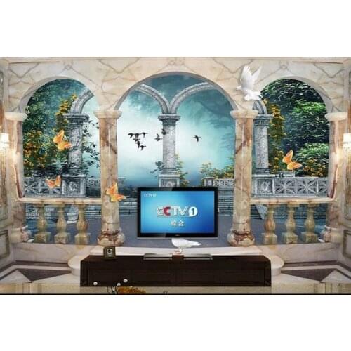 Custom photo wallpaper 3d murals wallpaper European construction only beautiful jade background wind background wall wallpaper