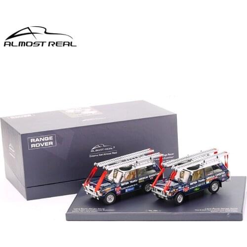 Almost Real 1:43 Limited Range Rover British American Cross Race Double Car Gift Box Set Resin Simulation Model Car