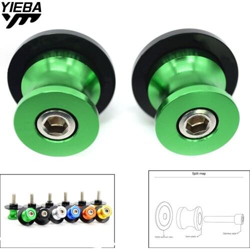 10mm CNC Motorcycle Swingarm Sliders Spools Slider Rear Swingarm FOR KAWASAKI Z250 Z 250 2013 2014 2015 Ninja 250 Z750 ER6N