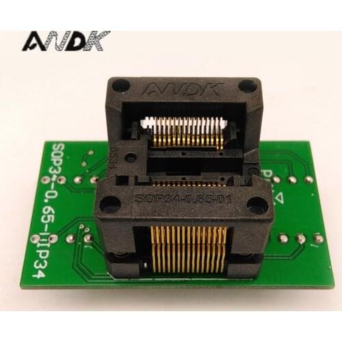 SSOP30 TSSOP30 to DIP30 Programming Socket Adapter Pitch 0.65mm IC Body Width 5.3-5.7mm 208mil-224mil Flash Chip Test Socket