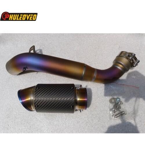 Titanium Alloy CBR1000RR Motorcycle Exhaust Link Pipe with Carbon Muffler Escape Demper Connect Mid Pipe for CBR1000RR 2008-2016