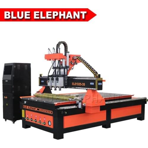 High Speed multi-spindles woodworking cnc router 1325 Furniture carving cutting machine