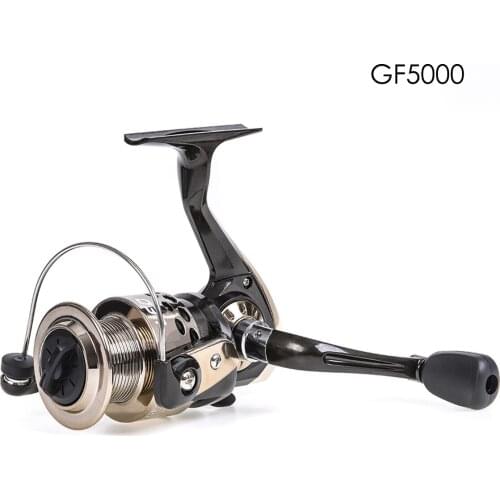 High Speed G-Ratio 5.2:1 Fishing Reels Aluminum Body Spinning Reel Rocker Arm Copper Rod Rack GF1000/2000/3000/4000/5000