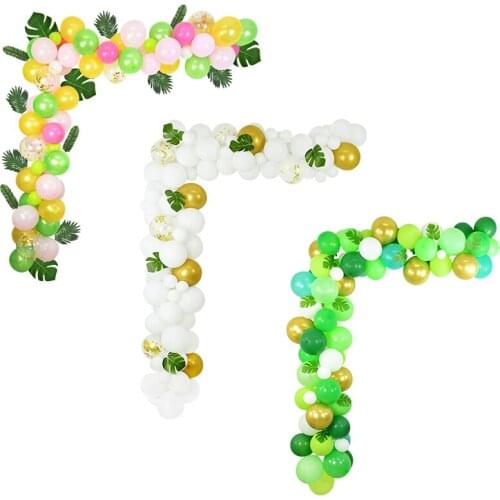 1 Set Balloon Arch Garland Kit White Green Latex Balloons For Wedding Hawaiian Party Festival Birthday Baby Shower Decor Globos