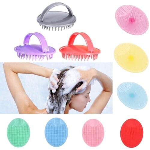 1PC Round Hair Massager Combs Plastic Shampoo Scalp Shower Body Beard Shampoo Washing Brush Hair Styling Tools
