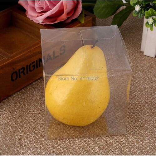1500pcs Size 5*5*5cm Small Plastic Box Clear PVC Gift Box Wedding Party Favor Boxes Macaron Candy Boxes