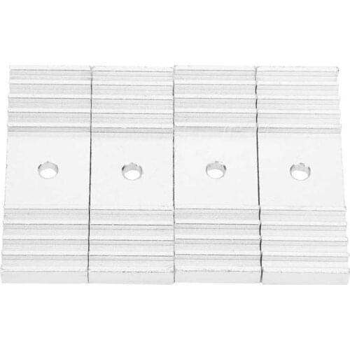 4Pcs Timing Belt Fixing Piece Clamp Aluminum Tooth for Reprap 3D Printer Oxidation 25x70mm