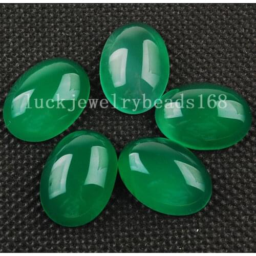 Free Shipping Women Fashion Jewelry 5pcs Wholesale 13x18mm Green Carnelian Oval Beads Cabochon CAB C3267