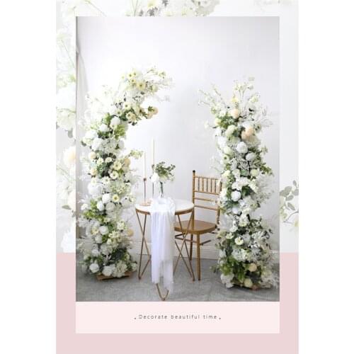 Shiny Gold Iron Stick Flower Door Arch Rattan Stand Balloon Rack For Wedding Birthday Party Stage Backdrop Decor Photography