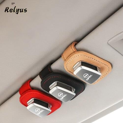 Car Glasses Case Storage Ticket Card Clip Eyeglass For Opel Afira J H k B Corsa D Insignia Mokka Regal Car Accessories