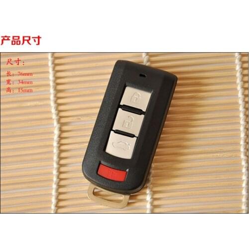 4 Buttons Smart Card Remote Key Shell CAse For Mitsubishi Lancer EX Outlander Pajero Fob Key Cover