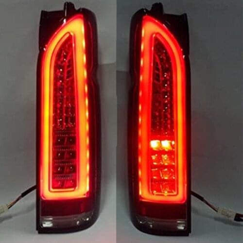 For TOYOTA HIACE Full LED Tail Lights Right Hand Drive Smoke Black 2014-2017 year SN