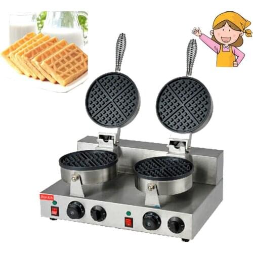 Electric Double Head Waffle Maker Mould Plaid Cake Furnace Heating Machine Square Waffle Oven Hot Sale FY-2