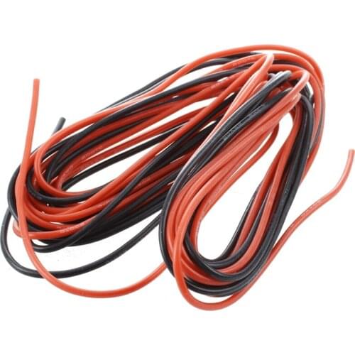 LBER 2x 20 Gauge AWG Silicone Rubber Wire Cable Red Black Flexible