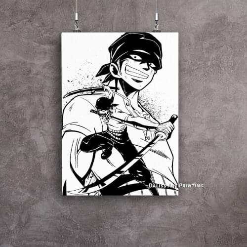 Canvas Anime Roronoa Zoro Pictures Home Decoration Paintings Poster HD Prints Wall Art Modular Living Room Framed