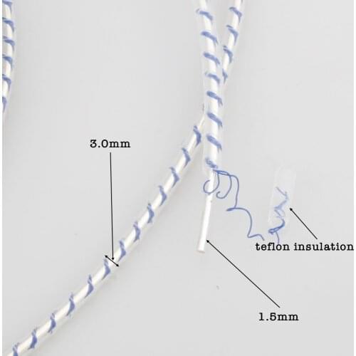 High Quality 7N copper pure Silver DIY Top-rated Speaker Audio Signal Cable 3MM Headphone Cable signal Jumper cable