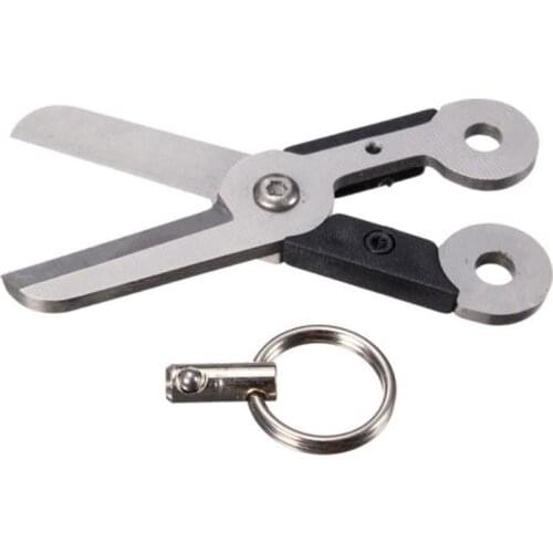 Pocket tool edc cut camp mini spring gear key gadget outdoor chain fold ring latch multi kit scissor keychain cutter travel hike