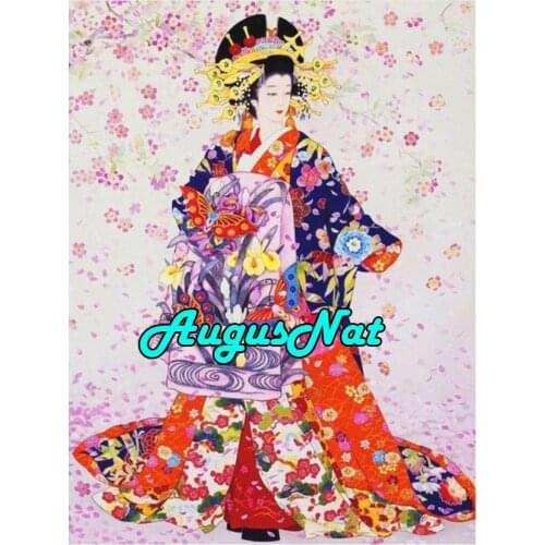 Japanese woman diamond painting vintage daimant mosaic geisha diamand dotz beads puzzle picture beauty embroidery cross stitch