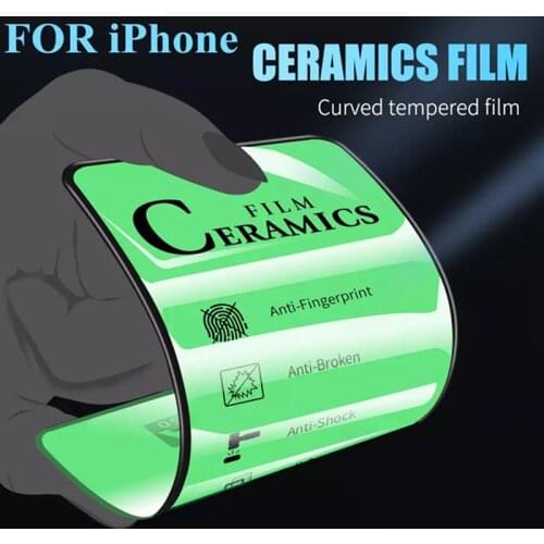 Ceramic Tempered Glass On For iPhone 12 mini 11 Pro XS Max X XR SE 2020 8 7 6 6S Plus 11 12 pro max Soft Screen Protective film