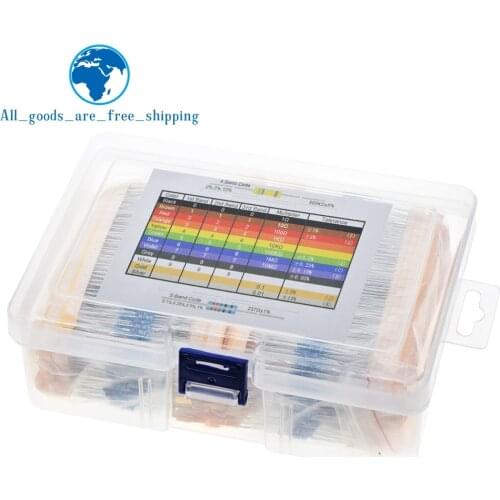 2600pcs/lot 130 Values 1/4W 0.25W 1% Metal Film Resistors Assorted Pack Kit Set Lot Resistors Assortment Kits Fixed resistor