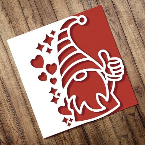 Heart Gnome Invitation Dies Metal Cutting Dies New 2020 Scrapbooking Decoration Craft Dies Cut for Card Making
